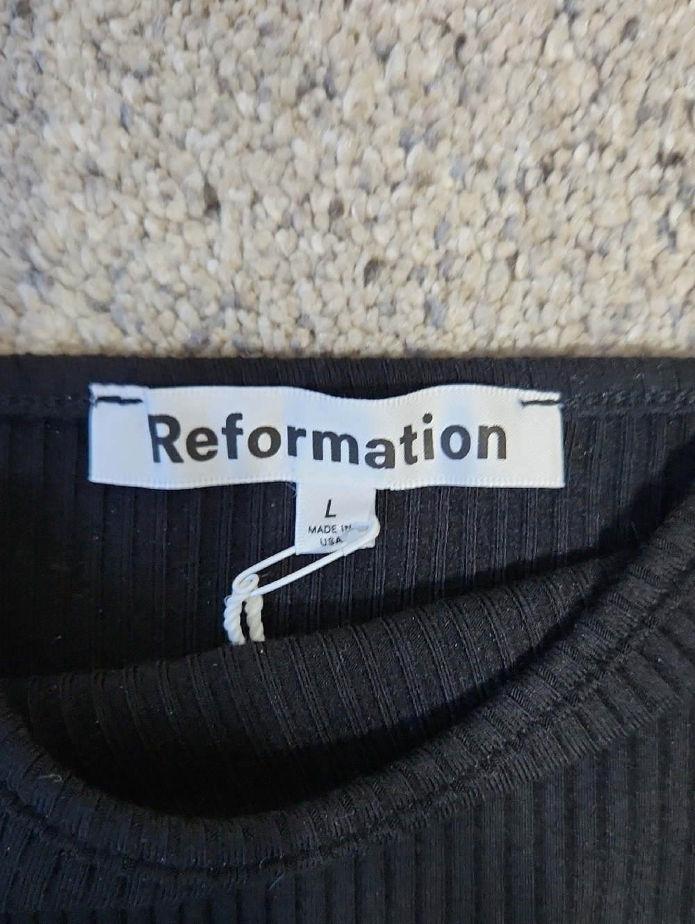 New Reformation Cosmo Maxi Knit Dress in Black Women's Size L - Picture 9 of 14